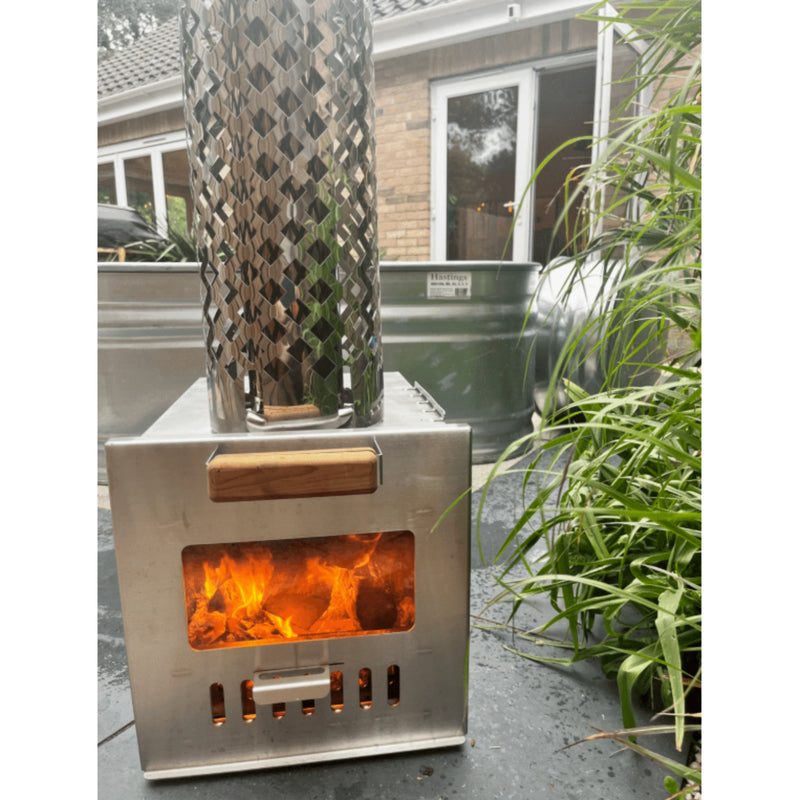 Hastings 4ft Oval Stock Tank and Wood Fired Square Heater Kit