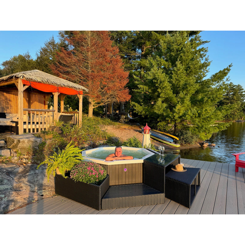 Canadian Spa Glass Top Bar - Muskoka Surround Furniture