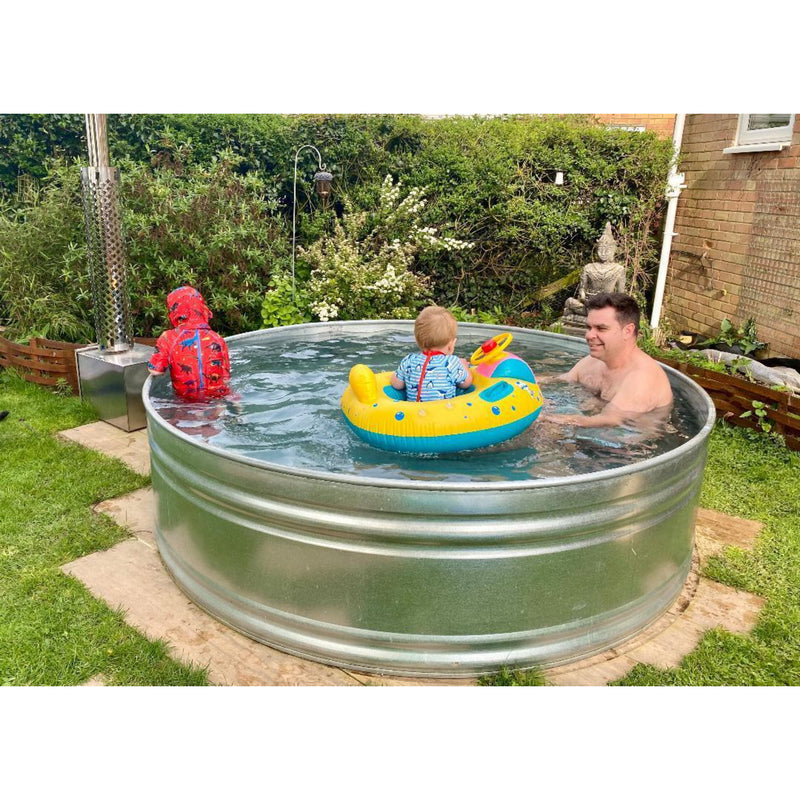 Hastings 4ft Round Stock Tank and Wood Fired Square Heater Kit