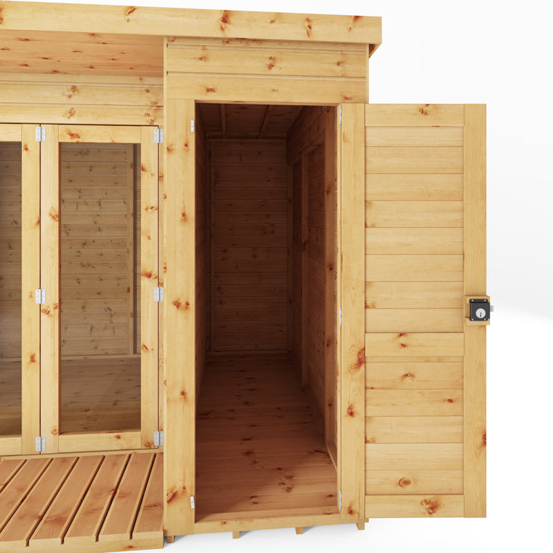Mercia 10ft x 8ft Premium Garden Room Summerhouse with Side Shed