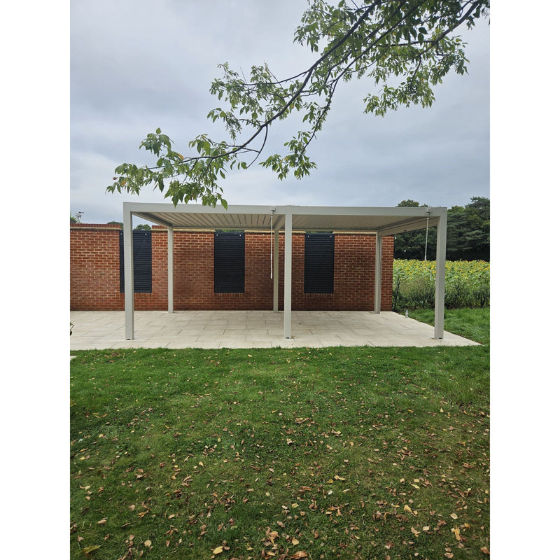 Suns Lifestyle Luxe Manual Louvered Roof LED Pergola - Various Sizes