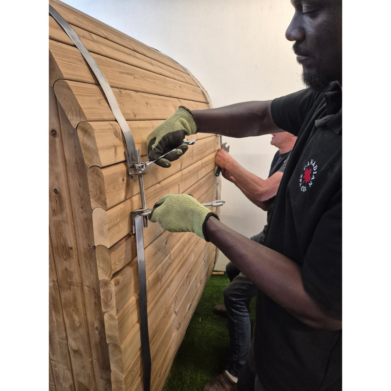 Canadian Spa Outdoor Oval Sauna Build and Set-Up