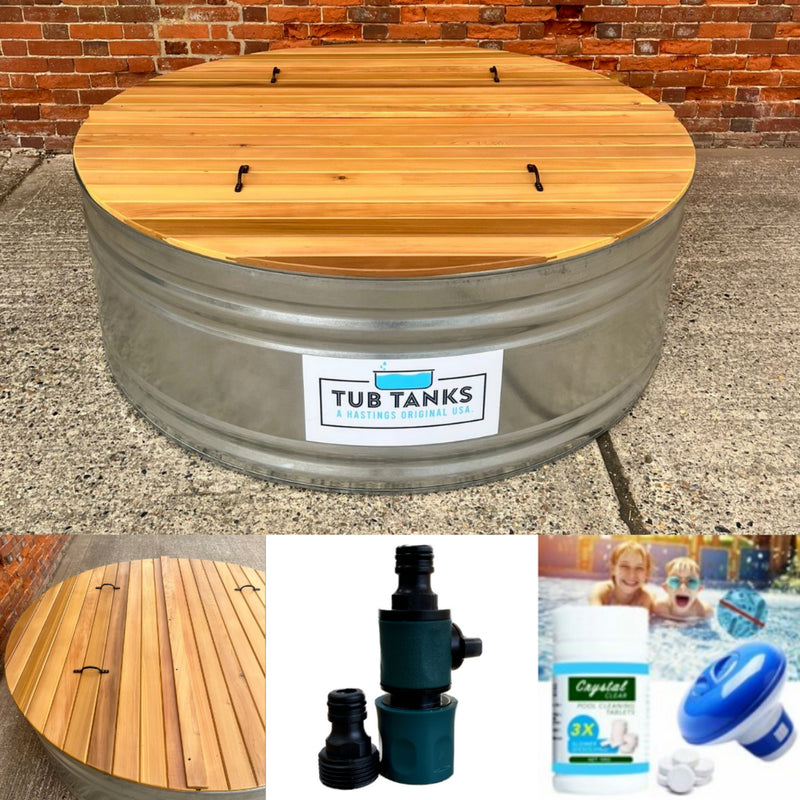 Hastings 6ft Round Ice Bath Kit with Cedar Lid