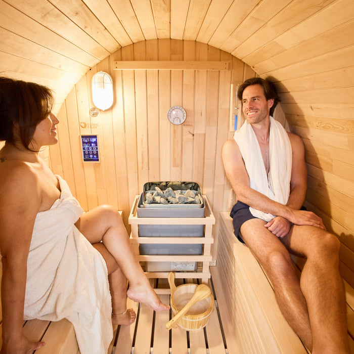 Global Relax Dharani S6 - Integral 6 Person Outdoor Steam Sauna