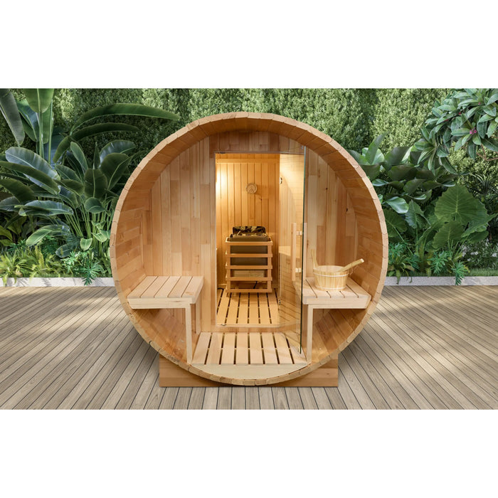 Global Relax Dharani S6 - Integral 6 Person Outdoor Steam Sauna