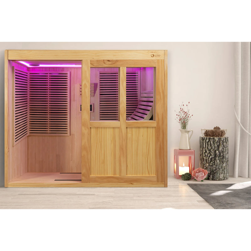 Global Relax Dharani S1 Plus - Full Body 1 Person Indoor Infrared Reclining Sauna