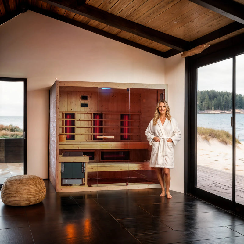 Global Relax Dharani Combi - 5 Person Indoor Infrared & Steam Sauna