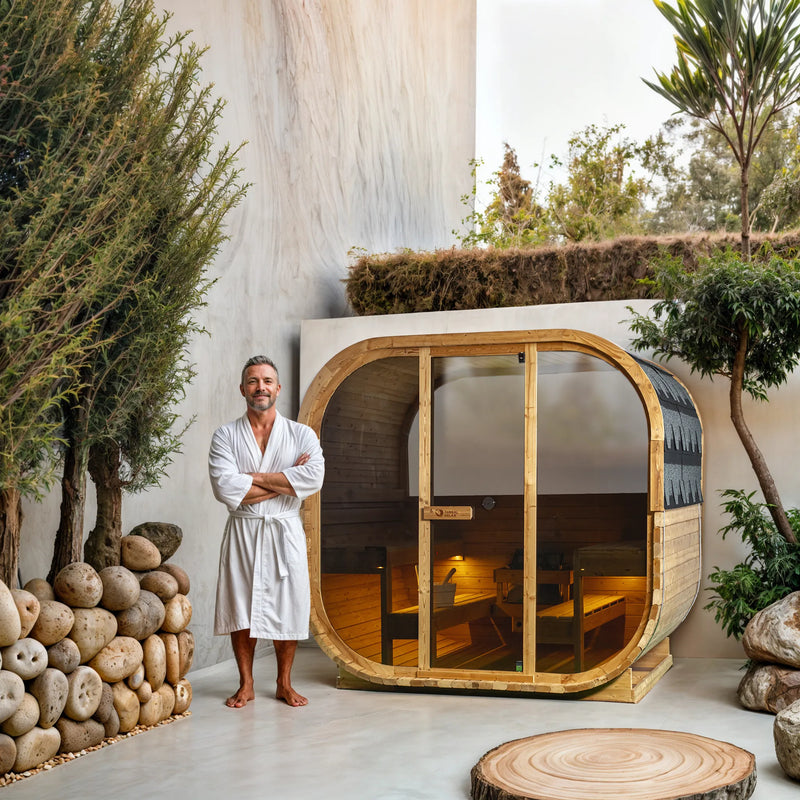 Global Relax Dharani Cube - 6 Person Outdoor Steam Sauna