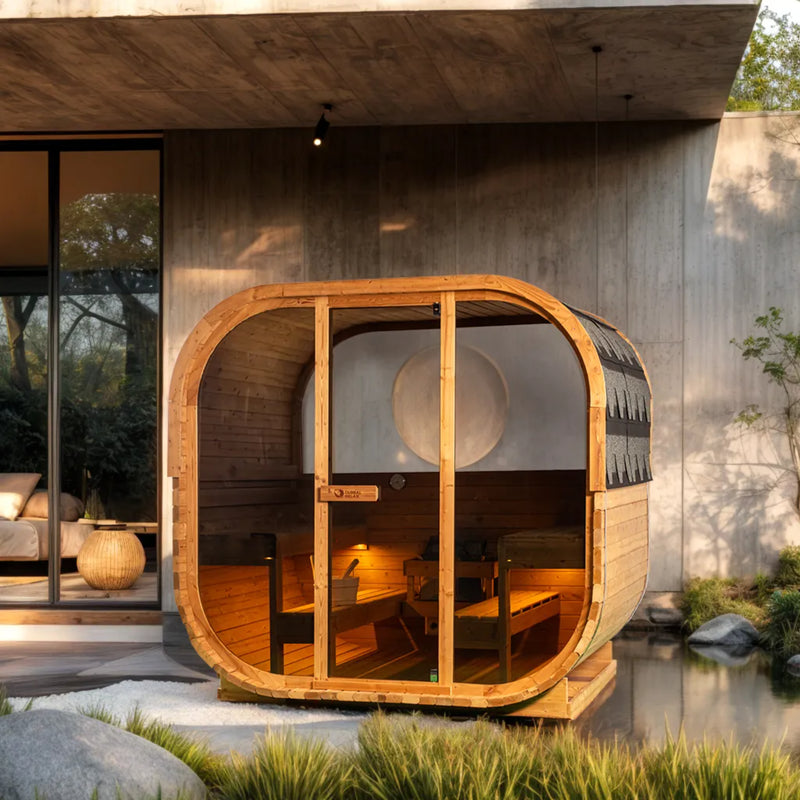 Global Relax Dharani Cube - 6 Person Outdoor Steam Sauna