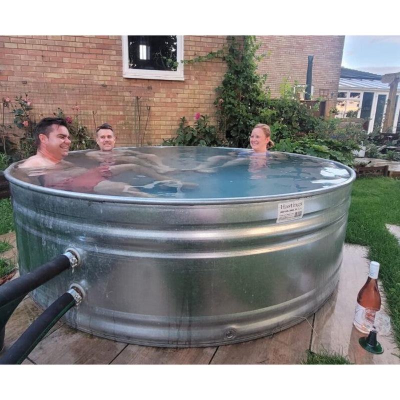 Hastings 4ft Round Stock Tank and Wood Fired Square Heater Kit