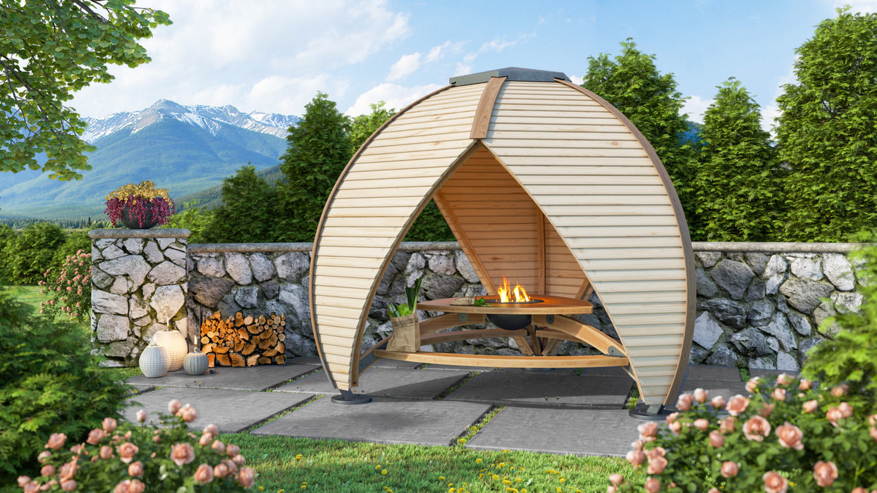 Huuden Crown Shield Fire Garden Shelter