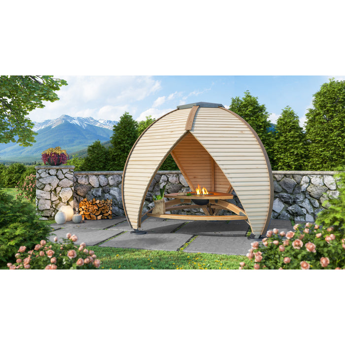 Huuden Crown Shield Fire Garden Shelter