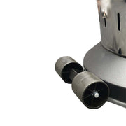 Close-up of a metal wheels on a white background