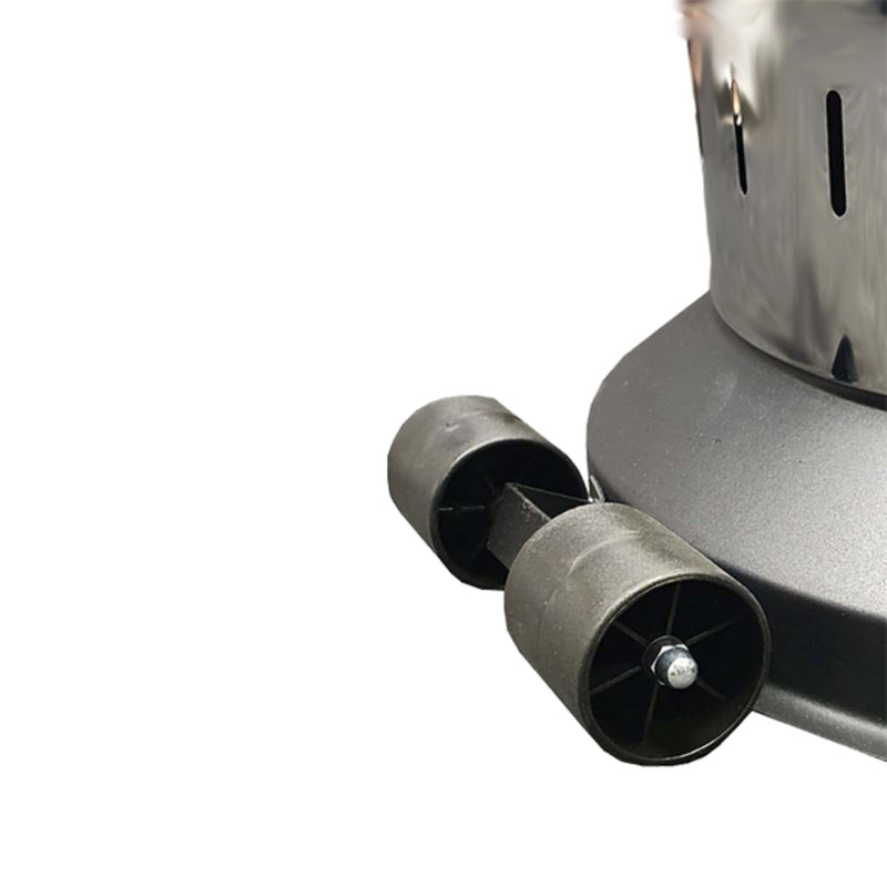 Close-up of a metal wheels on a white background