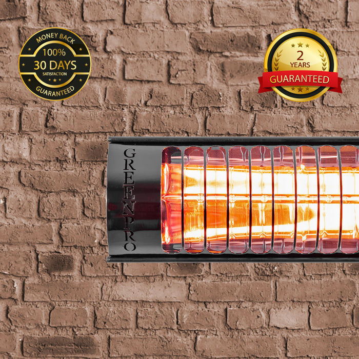 Evergreen Pro Golden IR Outdoor Patio Heater with Remote Control (2kW, 600mm, IP67) MODEL RCH2000/6