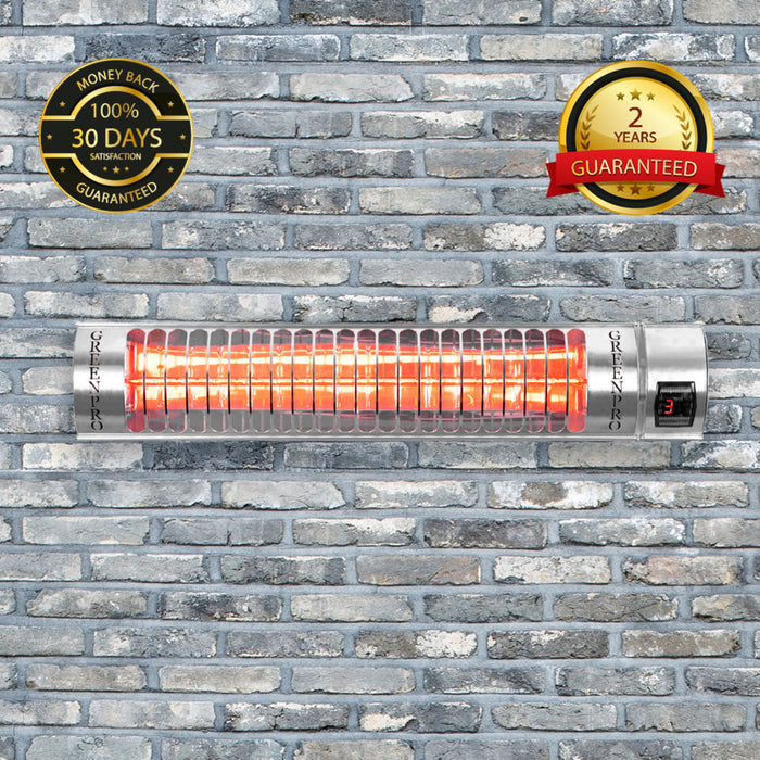 Evergreen Pro Golden IR Outdoor Patio Heater with Remote Control (2kW, 600mm, IP67) MODEL RCH2000/6