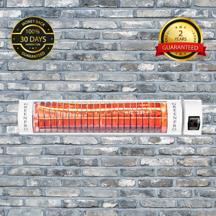 Evergreen Pro Golden IR Outdoor Patio Heater with Remote Control (2kW, 600mm, IP67) MODEL RCH2000/6