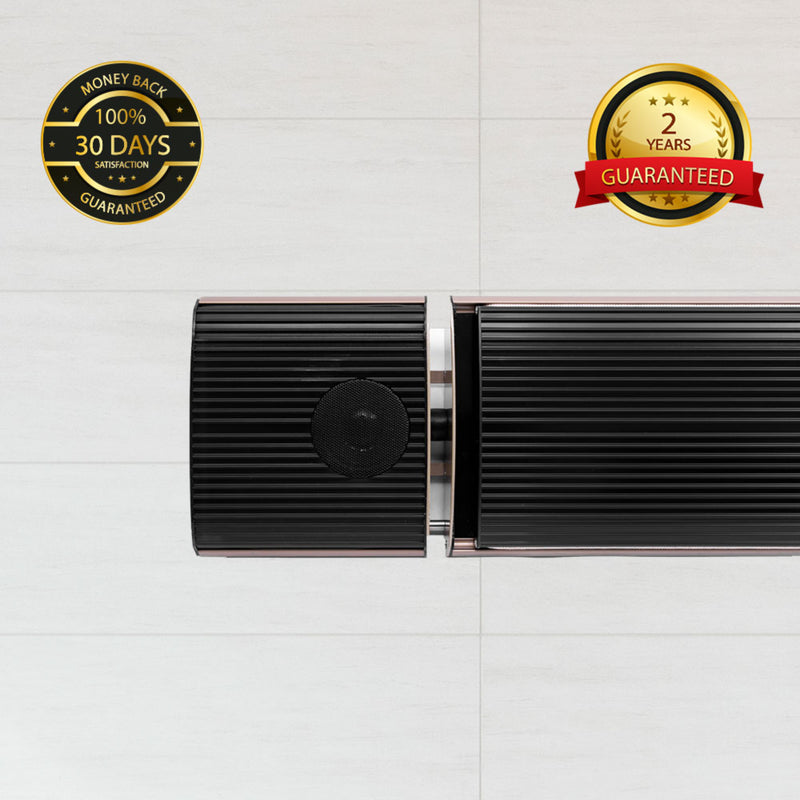 Evergreen Pro IR Radiant Indoor/Outdoor Patio Heater with Bluetooth Speaker (2.4kW, Black, IP66)
