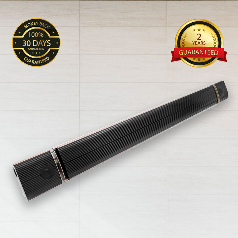 Evergreen Pro IR Radiant Indoor/Outdoor Patio Heater with Bluetooth Speaker (2.4kW, Black, IP66)