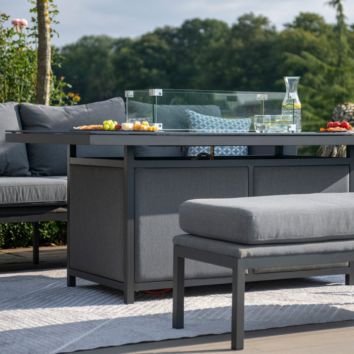 Maze Pulse 3 Seat Sofa Set with Fire Pit Table