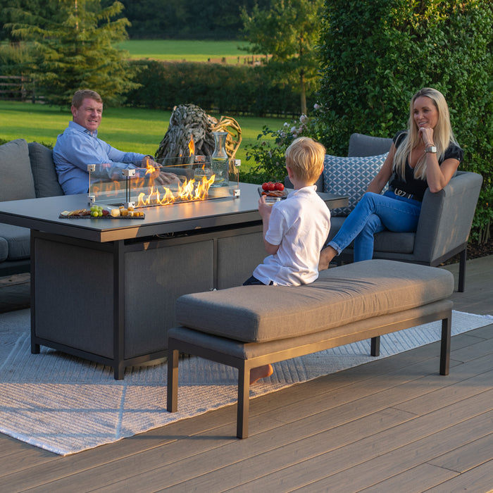 Maze Pulse 3 Seat Sofa Set with Fire Pit Table