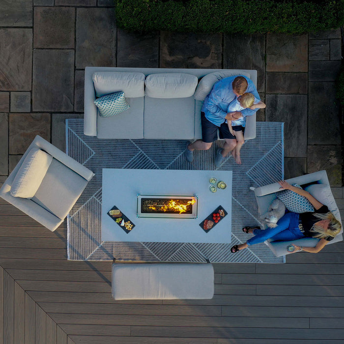 Maze Pulse 3 Seat Sofa Set with Fire Pit Table