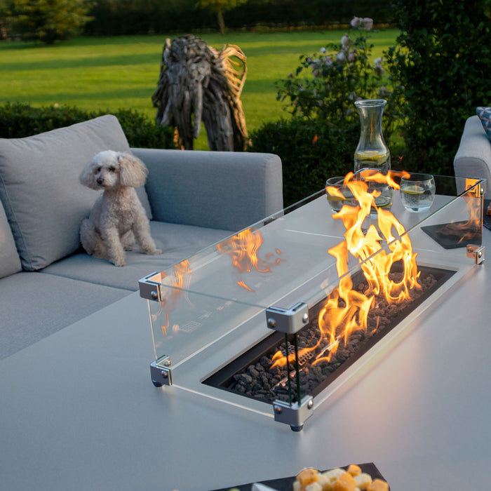 Maze Pulse 3 Seat Sofa Set with Fire Pit Table