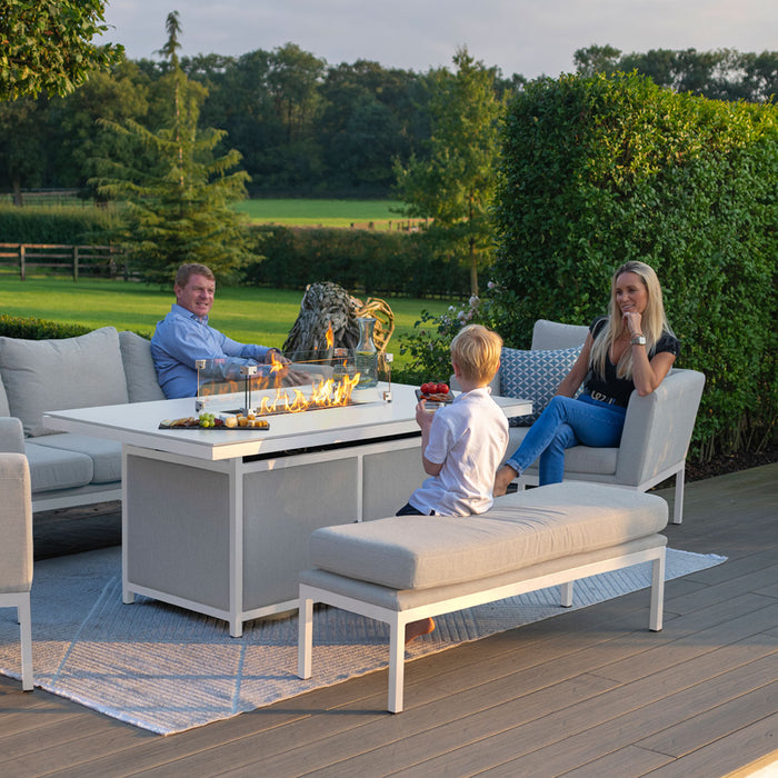 Maze Pulse 3 Seat Sofa Set with Fire Pit Table