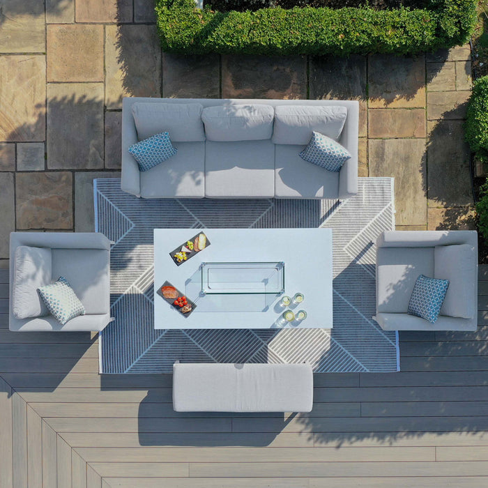 Maze Pulse 3 Seat Sofa Set with Fire Pit Table