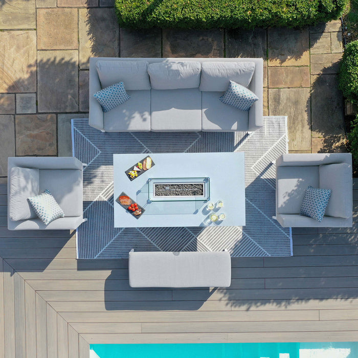 Maze Pulse 3 Seat Sofa Set with Fire Pit Table