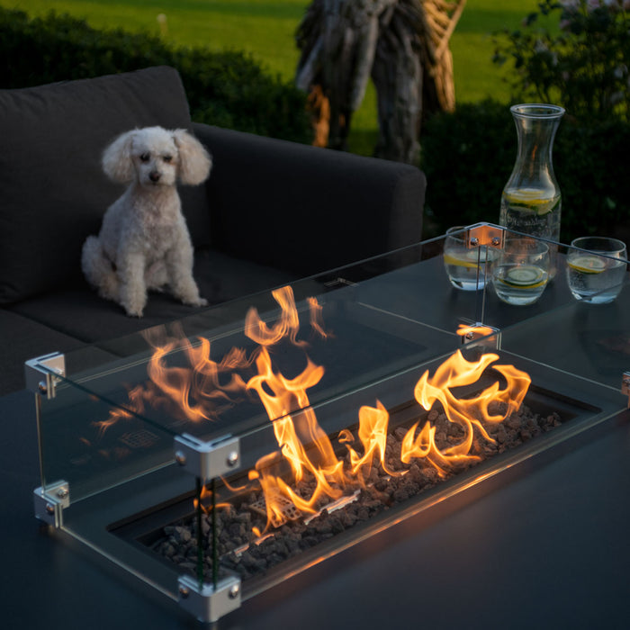 Maze Pulse 3 Seat Sofa Set with Fire Pit Table