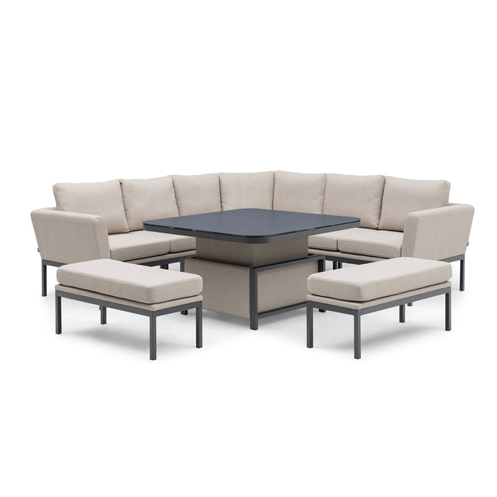 Maze Pulse Deluxe Square Corner Dining Set with Rising Table