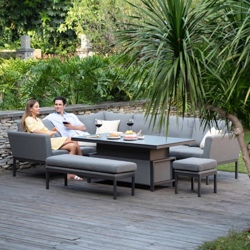 Maze Pulse Rectangular Corner Dining Set with Rising Table