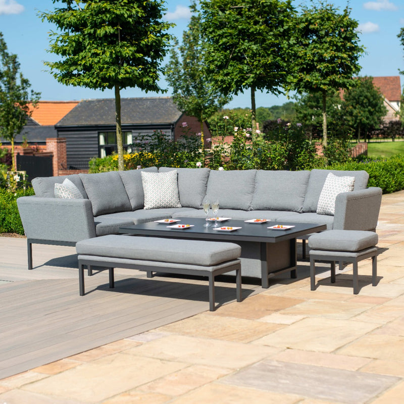 Maze Pulse Rectangular Corner Dining Set with Rising Table