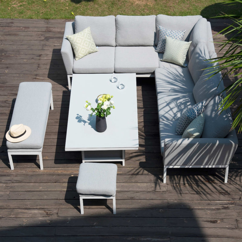 Maze Pulse Rectangular Corner Dining Set with Rising Table