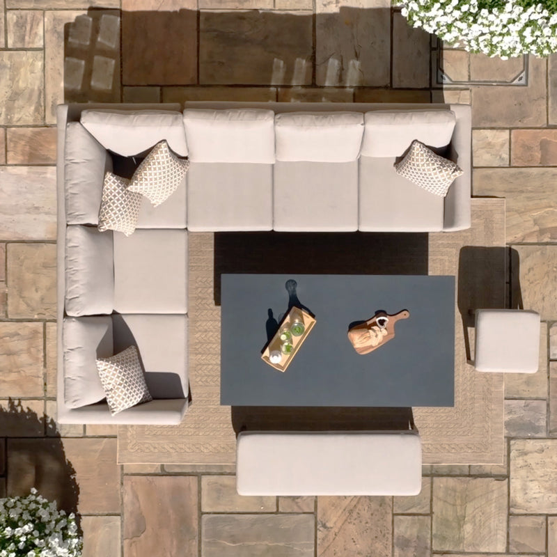 Maze Pulse Rectangular Corner Dining Set with Rising Table