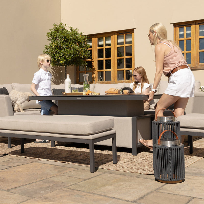 Maze Pulse Rectangular Corner Dining Set with Rising Table