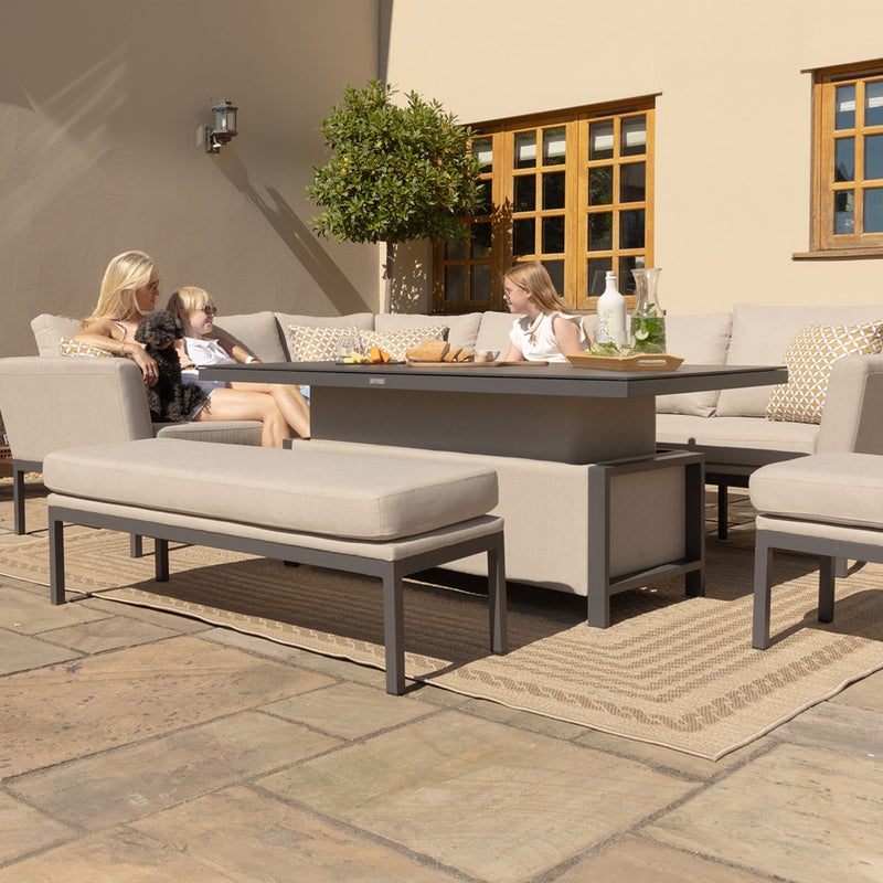 Maze Pulse Rectangular Corner Dining Set with Rising Table