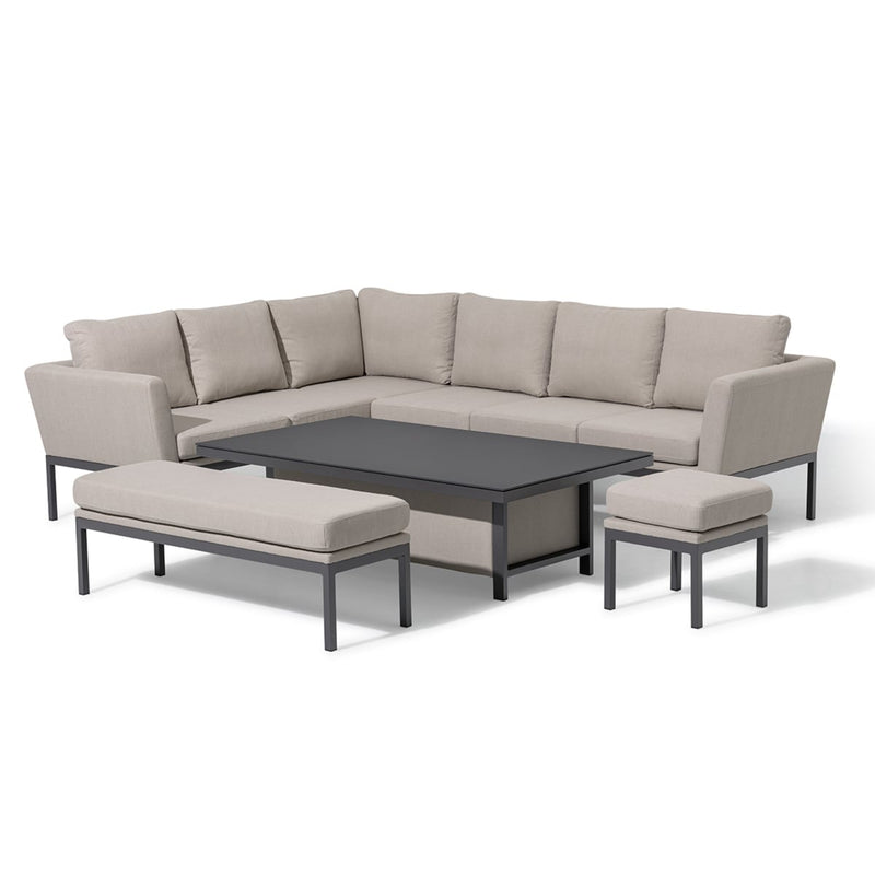 Maze Pulse Rectangular Corner Dining Set with Rising Table