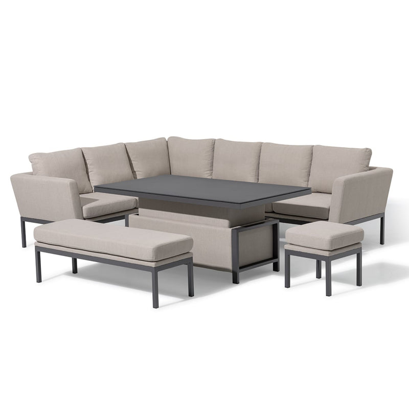 Maze Pulse Rectangular Corner Dining Set with Rising Table