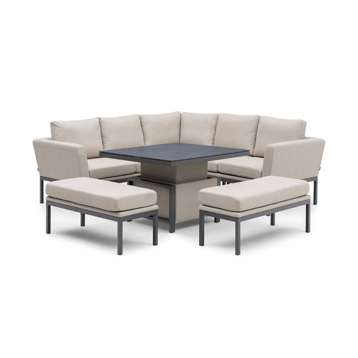 Maze Pulse Square Corner Dining Set with Rising Table