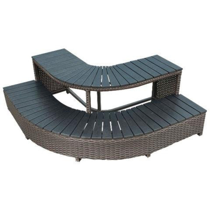 Canadian Spa Company Corner Steps - Square Surround Furniture