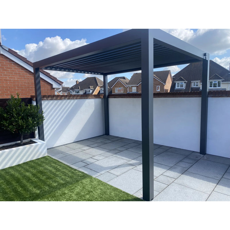 Suns Lifestyle Luxe Manual Louvered Roof LED Pergola - Various Sizes