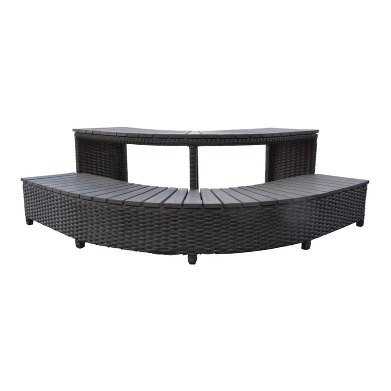 Canadian Spa Corner Steps - Square Surround Furniture
