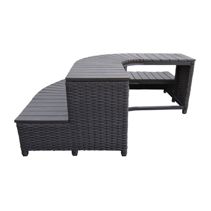 Canadian Spa Company Corner Steps - Square Surround Furniture