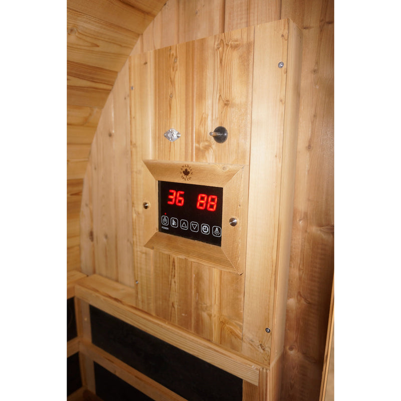 Canadian Spa Outdoor Oval Barrel Sauna Combination Infrared / Traditional (1842 x1200 x 1945mm)