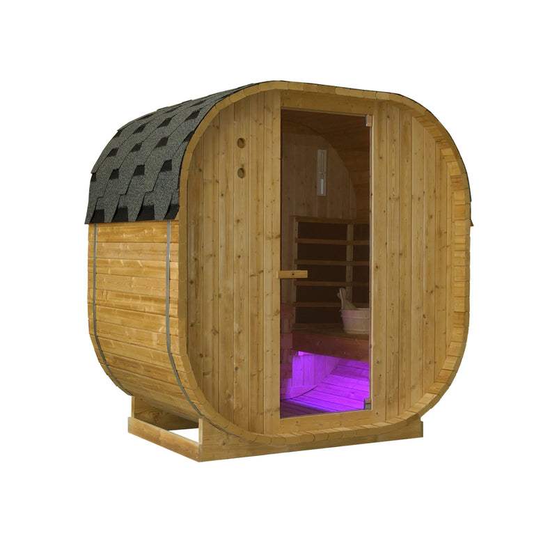 Canadian Spa Outdoor Oval Barrel Sauna Combination Infrared / Traditional (1842 x1200 x 1945mm)