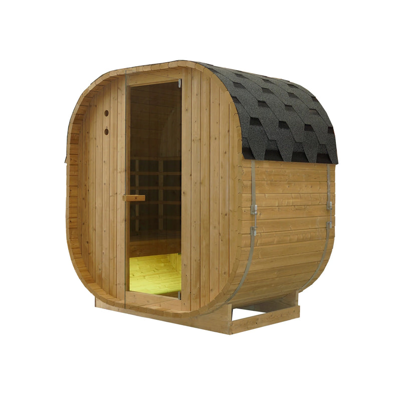 Canadian Spa Outdoor Oval Barrel Sauna Combination Infrared / Traditional (1842 x1200 x 1945mm)