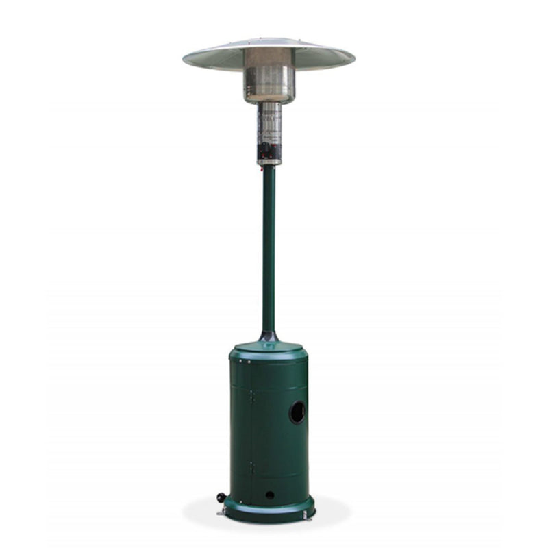 Green patio heater on a white background