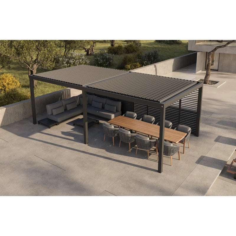 Suns Lifestyle Luxe Manual Louvered Roof LED Pergola - Various Sizes
